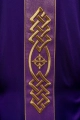 Haftowany ornat fioletowy z ozdobną taśmą - KOR/266/03/53 - HAF KOR/266/03/53 - Dewocjonalia P.H. Jakóbczak - Katolicki sklep liturgiczny i hurtownia