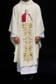 Ornat ecru z wizerunkiem papieża Jana Pawła II - KOR/096/05/01 - HAF KOR/096/05/01 - Dewocjonalia P.H. Jakóbczak - Katolicki sklep liturgiczny i hurtownia
