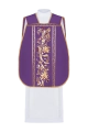 Fioletowy ornat rzymski haftowany motywem IHS - KOR/200/03/01 - HAF KOR/200/03/01 - Dewocjonalia P.H. Jakóbczak - Katolicki sklep liturgiczny i hurtownia
