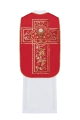 Czerwony ornat rzymski haftowany motywem eucharystycznego kielicha - KOR/198/02/01 - HAF KOR/198/02/01 - Dewocjonalia P.H. Jakóbczak - Katolicki sklep liturgiczny i hurtownia