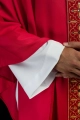 Ornat czerwony bogato haftowany ozdobiony czerwonymi kamieniami - LE/7004/02 - HAF LE/7004/02 - Dewocjonalia P.H. Jakóbczak - Katolicki sklep liturgiczny i hurtownia