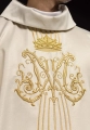 Ornat maryjny ecru błyszczący kamieniami - LE/7025/05 - HAF LE/7025/05 - Dewocjonalia P.H. Jakóbczak - Katolicki sklep liturgiczny i hurtownia