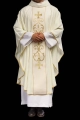 Ornat liturgiczny ecru z ozdobnym pasem - KOR/148/05/81 - HAF KOR/148/05/81 - Dewocjonalia P.H. Jakóbczak - Katolicki sklep liturgiczny i hurtownia