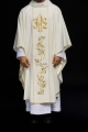 Zdobiony ornat ecru z symbolem IHS - KOR/031/05/01 - HAF KOR/031/05/01 - Dewocjonalia P.H. Jakóbczak - Katolicki sklep liturgiczny i hurtownia