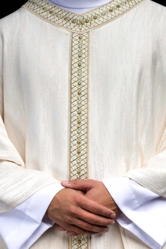 Biały ornat liturgiczny z haftowanym pasem i kołnierzem - LE/7033/05 - HAF LE/7033/05 - Dewocjonalia P.H. Jakóbczak - Katolicki sklep liturgiczny i hurtownia