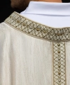 Biały ornat liturgiczny z haftowanym pasem i kołnierzem - LE/7033/05 - HAF LE/7033/05 - Dewocjonalia P.H. Jakóbczak - Katolicki sklep liturgiczny i hurtownia