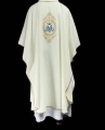 Ornat ecru z motywem maryjnym i złotym haftem - KOR/232/05/12 - HAF KOR/232/05/12 - Dewocjonalia P.H. Jakóbczak - Katolicki sklep liturgiczny i hurtownia