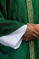 Zielony ornat liturgiczny z haftowanym pasem i kołnierzem - LE/7033/01 - HAF LE/7033/01 - Dewocjonalia P.H. Jakóbczak - Katolicki sklep liturgiczny i hurtownia
