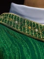 Zielony ornat liturgiczny z haftowanym pasem i kołnierzem - LE/7033/01 - HAF LE/7033/01 - Dewocjonalia P.H. Jakóbczak - Katolicki sklep liturgiczny i hurtownia