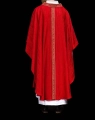 Czerwony ornat liturgiczny z haftowanym pasem i kołnierzem - LE/7033/02 - HAF LE/7033/02 - Dewocjonalia P.H. Jakóbczak - Katolicki sklep liturgiczny i hurtownia