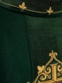 Ornat zielony z zielonym aksamitnym pasem i haftem krzyża - LE/7030/01 - HAF LE/7030/01 - Dewocjonalia P.H. Jakóbczak - Katolicki sklep liturgiczny i hurtownia