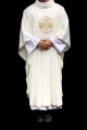Ornat ecru z haftem IHS z dzianiny SACROLITE - KOR/388/05/78 - HAF KOR/388/05/78 - Dewocjonalia P.H. Jakóbczak - Katolicki sklep liturgiczny i hurtownia