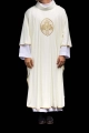Ornat ecru z haftem IHS z dzianiny SACROLITE - KOR/388/05/78 - HAF KOR/388/05/78 - Dewocjonalia P.H. Jakóbczak - Katolicki sklep liturgiczny i hurtownia