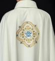 Ornat ecru haftowany z motywem maryjnym - KOR/384/05/12 - HAF KOR/384/05/12 - Dewocjonalia P.H. Jakóbczak - Katolicki sklep liturgiczny i hurtownia