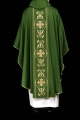 Haftowany ornat zielony z dekoracyjnym pasem - KOR/267/01/53 - HAF KOR/267/01/53 - Dewocjonalia P.H. Jakóbczak - Katolicki sklep liturgiczny i hurtownia