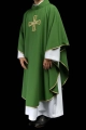 Ornat zielony z haftowanym motywem krzyża - KOR/258/01/12 - HAF KOR/258/01/12 - Dewocjonalia P.H. Jakóbczak - Katolicki sklep liturgiczny i hurtownia