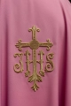 Ornat różowy z wypukłym haftem JHS - KOR/255/08/12 - HAF KOR/255/08/12 - Dewocjonalia P.H. Jakóbczak - Katolicki sklep liturgiczny i hurtownia
