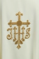 Ornat ecru z haftowanym krzyżem - KOR/255/05/12 - HAF KOR/255/05/12 - Dewocjonalia P.H. Jakóbczak - Katolicki sklep liturgiczny i hurtownia