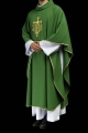 Ornat zielony z wypukłym haftem JHS - KOR/255/01/12 - HAF KOR/255/01/12 - Dewocjonalia P.H. Jakóbczak - Katolicki sklep liturgiczny i hurtownia