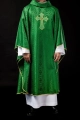 Ornat zielony haftowany z symbolem krzyża - KOR/227/01/11 - HAF KOR/227/01/11 - Dewocjonalia P.H. Jakóbczak - Katolicki sklep liturgiczny i hurtownia