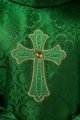 Ornat zielony haftowany z symbolem krzyża - KOR/227/01/11 - HAF KOR/227/01/11 - Dewocjonalia P.H. Jakóbczak - Katolicki sklep liturgiczny i hurtownia
