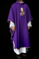 Ornat fioletowy z haftem kielicha i winogron - KOR/208/03/12 - HAF KOR/208/03/12 - Dewocjonalia P.H. Jakóbczak - Katolicki sklep liturgiczny i hurtownia