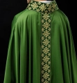 Ornat zielony z błyszczącym haftem w zielonym kolorze - LE/7026/01 - HAF LE/7026/01 - Dewocjonalia P.H. Jakóbczak - Katolicki sklep liturgiczny i hurtownia