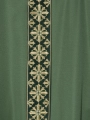 Ornat zielony z błyszczącym haftem w zielonym kolorze - LE/7026/01 - HAF LE/7026/01 - Dewocjonalia P.H. Jakóbczak - Katolicki sklep liturgiczny i hurtownia