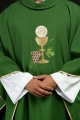 Ornat zielony z haftem kielicha i winogron - KOR/208/01/12 - HAF KOR/208/01/12 - Dewocjonalia P.H. Jakóbczak - Katolicki sklep liturgiczny i hurtownia