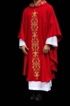 Czerwony ornat liturgiczny bogato haftowany kamieniami - LE/7014/02 - HAF LE/7014/02 - Dewocjonalia P.H. Jakóbczak - Katolicki sklep liturgiczny i hurtownia