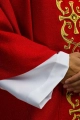 Czerwony ornat liturgiczny bogato haftowany kamieniami - LE/7014/02 - HAF LE/7014/02 - Dewocjonalia P.H. Jakóbczak - Katolicki sklep liturgiczny i hurtownia