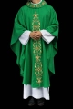 Zielony ornat liturgiczny bogato haftowany kamieniami - LE/7014/01 - HAF LE/7014/01 - Dewocjonalia P.H. Jakóbczak - Katolicki sklep liturgiczny i hurtownia