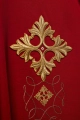 Czerwony ornat liturgiczny bogato haftowany sznurem i kamieniami - LE/7018/02 - HAF LE/7018/02 - Dewocjonalia P.H. Jakóbczak - Katolicki sklep liturgiczny i hurtownia