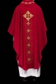 Czerwony ornat liturgiczny bogato haftowany sznurem i kamieniami - LE/7018/02 - HAF LE/7018/02 - Dewocjonalia P.H. Jakóbczak - Katolicki sklep liturgiczny i hurtownia