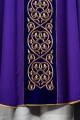 Fioletowy ornat liturgiczny zdobiony haftem na aksamicie - KOR/169/03 - HAF KOR/169/03 - Dewocjonalia P.H. Jakóbczak - Katolicki sklep liturgiczny i hurtownia