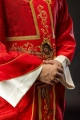 Czerwony ornat haftowany wzorem Jezusa Chrystusa - KOR/190/02/83/PA - HAF KOR/190/02/83/PA - Dewocjonalia P.H. Jakóbczak - Katolicki sklep liturgiczny i hurtownia