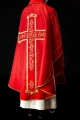 Czerwony ornat haftowany wzorem Jezusa Chrystusa - KOR/190/02/83/PA - HAF KOR/190/02/83/PA - Dewocjonalia P.H. Jakóbczak - Katolicki sklep liturgiczny i hurtownia