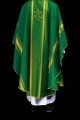 Zielony ornat haftowany ze wzorem IHS ze złoceniem - KOR/183/01/27 - HAF KOR/183/01/27 - Dewocjonalia P.H. Jakóbczak - Katolicki sklep liturgiczny i hurtownia