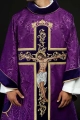 Fioletowy ornat haftowany wzorem Jezusa Chrystusa - KOR/190/03/83/PA - HAF KOR/190/03/83/PA - Dewocjonalia P.H. Jakóbczak - Katolicki sklep liturgiczny i hurtownia