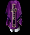 Fioletowy ornat haftowany wzorem Jezusa Chrystusa - KOR/190/03/83/PA - HAF KOR/190/03/83/PA - Dewocjonalia P.H. Jakóbczak - Katolicki sklep liturgiczny i hurtownia