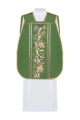 Ornat rzymski zielony z haftem kielicha eucharystycznego - KOR/198/01/01 - HAF KOR/198/01/01 - Dewocjonalia P.H. Jakóbczak - Katolicki sklep liturgiczny i hurtownia