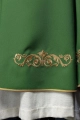 Zielony ornat ze złotym haftem IHS i ozdobnym wykończeniem - KOR/157/01/01 - HAF KOR/157/01/01 - Dewocjonalia P.H. Jakóbczak - Katolicki sklep liturgiczny i hurtownia