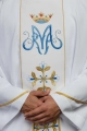 Ornat maryjny biały z pasem - KOR/128/04/01 - HAF KOR/128/04/01 - Dewocjonalia P.H. Jakóbczak - Katolicki sklep liturgiczny i hurtownia