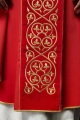 Czerwony ornat liturgiczny zdobiony haftem na aksamicie - KOR/169/02 - HAF KOR/169/02 - Dewocjonalia P.H. Jakóbczak - Katolicki sklep liturgiczny i hurtownia