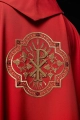 Czerwony ornat z haftem IHS i PAX - KOR/119/02/01 - HAF KOR/119/02/01 - Dewocjonalia P.H. Jakóbczak - Katolicki sklep liturgiczny i hurtownia