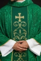 Zielony ornat liturgiczny ozdobiony haftowanym pasem - KOR/148/01/81 - HAF KOR/148/01/81 - Dewocjonalia P.H. Jakóbczak - Katolicki sklep liturgiczny i hurtownia
