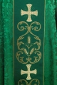 Zielony ornat liturgiczny ozdobiony haftowanym pasem - KOR/148/01/81 - HAF KOR/148/01/81 - Dewocjonalia P.H. Jakóbczak - Katolicki sklep liturgiczny i hurtownia