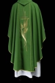 Zielony ornat haftowany motywami krzyża i kłosa - KOR/114/01/01 - HAF KOR/114/01/01 - Dewocjonalia P.H. Jakóbczak - Katolicki sklep liturgiczny i hurtownia