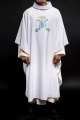 Biały ornat haftowany motywem maryjnym - KOR/090/04/12 - HAF KOR/090/04/12 - Dewocjonalia P.H. Jakóbczak - Katolicki sklep liturgiczny i hurtownia