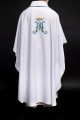 Biały ornat haftowany motywem maryjnym - KOR/090/04/12 - HAF KOR/090/04/12 - Dewocjonalia P.H. Jakóbczak - Katolicki sklep liturgiczny i hurtownia